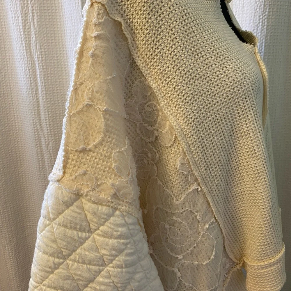 POL Cream Textured Knit Sweatshirt - Picture 5 of 10